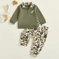 thumbnail image 3 of Kiijoy Infant Boys Outfits Casual Polo Sweatshirt Camo Drawstring Pants Set, Sizes 0-24 Months, 3 of 4