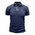 thumbnail image 4 of Men's Knit Shirts Casual Short Sleeve Button Down Shirts Crochet Classic Golf Collared Shirts, 4 of 8