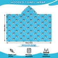 thumbnail image 2 of French Bulldog Hooded Bath Towel，60"x35" for Ages 3 To 12 Kids, Quick Dry Lightweight Soft Microfiber Hood Beach Towel Cover Up for Kids, 2 of 7