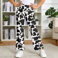 thumbnail image 2 of Whouriu Girls High Rise Leggings Cow Print Soft Stretch Workout Flared Pants, Sizes 1-14, 2 of 4
