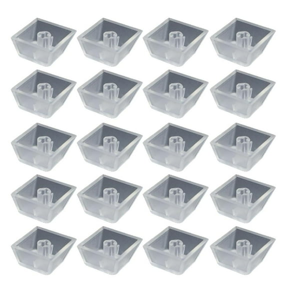 Necvior 1U Transparent Mechanical Keyboard Keys Blank Backlit Key Caps for Switches