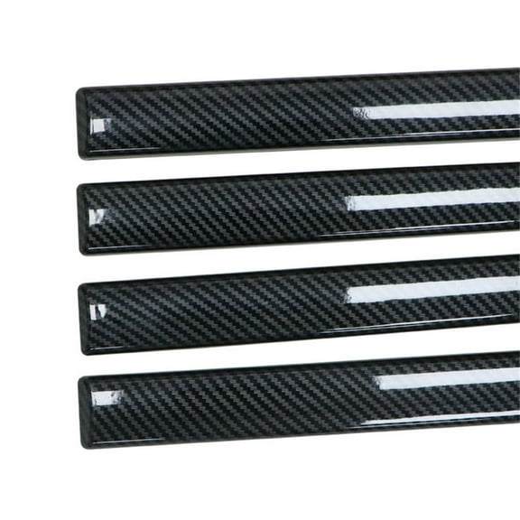 Glossy Carbon Fiber Color Side Skirt Door Side Line Sill Body Molding Cover Trim