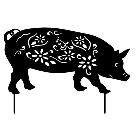 CAROOTU Animaux de Jardin Piquets Acryliques Cochon Décoratif Jardin Piquets Patio Pelouse Ornements Décor
