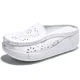 thumbnail image 3 of zapatos de plataforma para mujer, zapatos individuales informales con tacón inclinado, zapatos de cuero para mujer con parte inferior gruesa, cómodos zapatos oscilantes, chanclas, 3 of 5