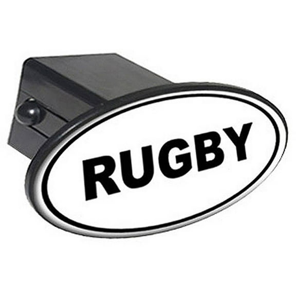 Rugby Euro Oval, Sports 2" Oval Tow Trailer Hitch Cover Plug Insert