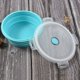 thumbnail image 2 of 1 recipiente plegable azul de 800 ml, recipiente plegable de silicona para acampar con tapa, recipiente de agua portátil, caja bento, bandeja para mezclar plegable, adecuado para acampar, viajar, 2 of 5