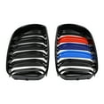 thumbnail image 5 of Pair Dual Slat Glossy Black M-Color Front Kidney Grille Hood For BMW E81 E87 E82 E88 120i 128i 130i 135i Selected, 5 of 6