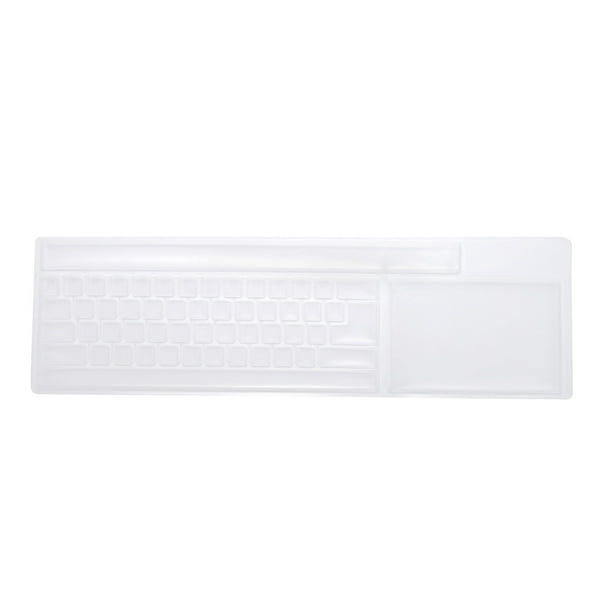 Cubierta de teclado de PC, funda de silicona para teclados de computadora de escritorio de tamaño estándar 17.3"x5.3" transparente 1Pcs