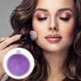 thumbnail image 2 of Unique Bargains Hand-held Makeup Brush Cleaner 1 Pc Purple, 2 of 6