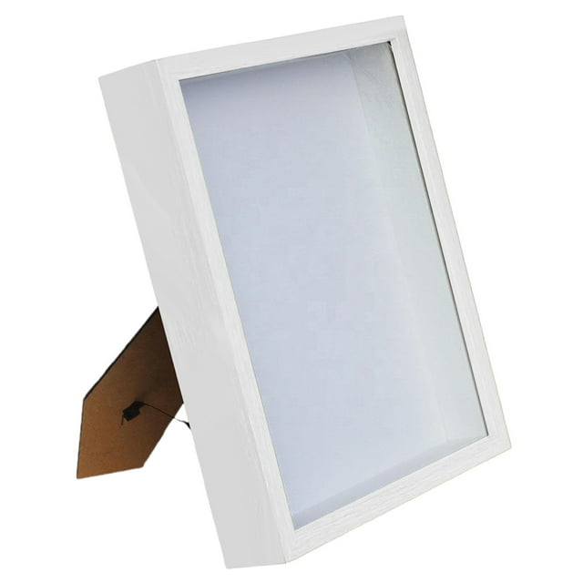 BINGLI Shadow Box Display Case Picture Frame with Glass Front,Dried Flower Photo Frame,Table Top Display or Wall mounting,Flower Display Stand and Baby Birth Memorial Wedding Photos