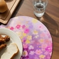thumbnail image 3 of Pink Spring Floral Round Placemats Set of 4 for Dinning Tables,Heat-proof Braided Table Mats 15 Inch,Modern Oil Painted Daisy Botanical Washable Place Mat for Kitchen Restaurant Party Table Decor, 3 of 9