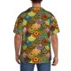 thumbnail image 3 of Balery Colorful Circle Camisa Casual de Manga Corta con Botones para Hombre, Texturizada, Estilo Cubano, para Playa, Verano-3X-Large, 3 of 5
