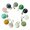 14mm Round ball, variant on Natural Quartz Crystal Stone Pendants Healing Charms for jewelry making 50pcs -17x22mm sector