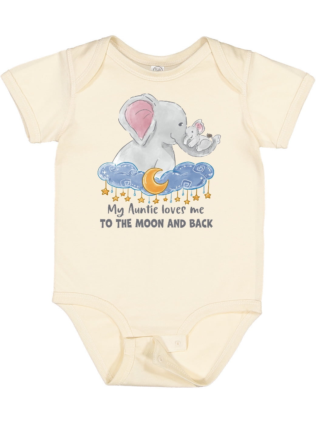 My Auntie Love Me To The Moon and Back Bodysuit Baby Vest Cute Boys Girls Gift 