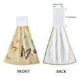 thumbnail image 4 of 2 Bathroom Towels Kitchen Towels 18.2x14In Velcro Hand Wipes Dish Cloths & Dish Towels Washroom Towels Face Towel Hand Wipes Beautiful Pale Yellow Butterfly, 4 of 7
