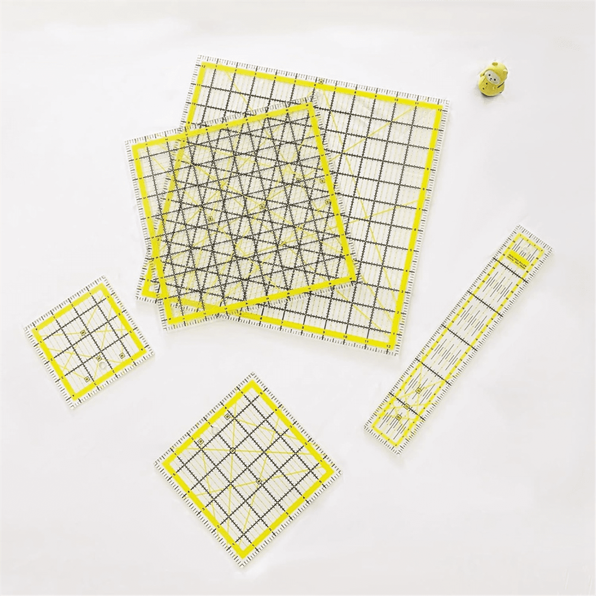 5 Pieces Acrylic Quilting Rulers,Square Sewing Rulers