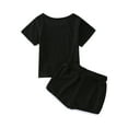 thumbnail image 3 of TAIAOJING Kid Toddler Girl Clothes Baby Sports T Shirt Tops+ Shorts 2PCS Tracksuit Set Baby Girl Outfits 2-3 Years, 3 of 9