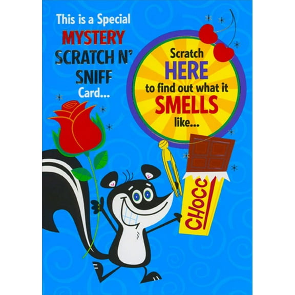 Designer Greetings Mystery Scratch and Sniff Skunk Humorous : Funny April Fool's Day Card