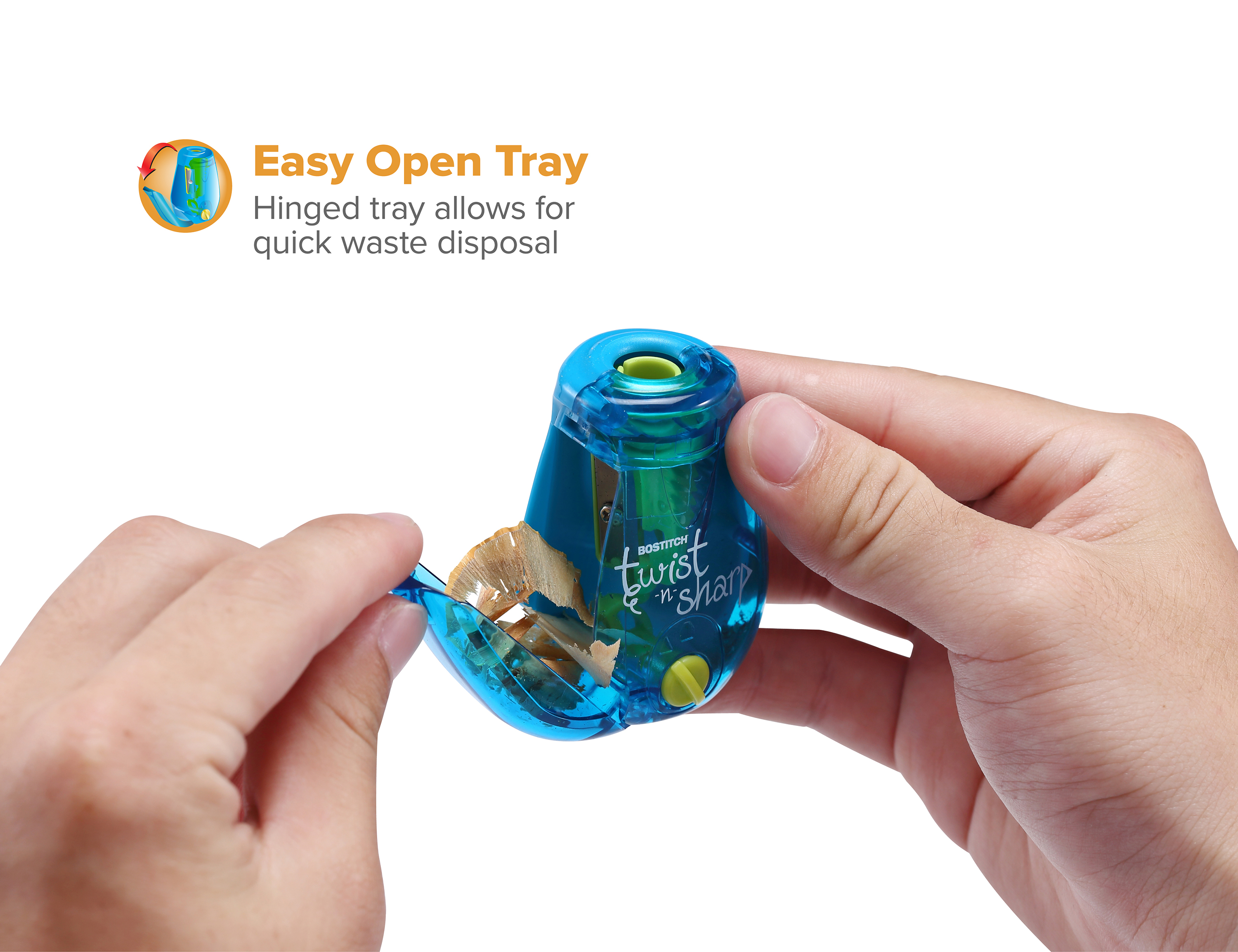 Sacapuntas manual Bostitch Twist-N-Sharp, azul, 1 pieza 2