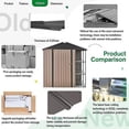 thumbnail image 6 of AECOJOY 6' x 6' Outdoor Storage Shed with Rack & Shelves Metal Utility Tool Shed with Lockable Door for Backyard & Garden on Clearance, 6 of 6