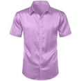 thumbnail image 4 of Dagugfen Plus Size Mens Dress Shirts Button up Short Sleeve Loose Comfy Business Casual Office Shirts, 4 of 8