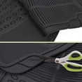 thumbnail image 5 of 4 Piece Front & Rear Heavy Duty Rubber Floor Mats for Car SUV Van & Truck - Weather Protection Universal Fit, 5 of 5