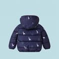 thumbnail image 2 of Esho 1-6T Toddler Girls Boys Winter Warm Hooded Coats Jackets, Kids Zipper Fleece Snow Clothes Outerwear, 2 of 4