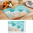 thumbnail image 6 of Turquoise Turtle Coastal Placemats Set of 4 Waves Seaside Summer Beach Ocean Place Mats Indoor Wipeable Table Mats Washable Dining Table Placemats for Kitchen Holiday Party Home Decor 13x19 Inch, 6 of 9