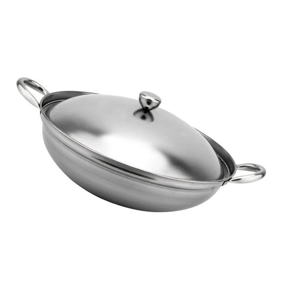 Raindrops  Cover Cookware Stainless Hotpot Frying Pan Saucepans Silver