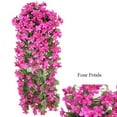 thumbnail image 2 of Sufanic 4 Petals 2.8Ft Fake Ivy Vine Flowers Garlands Plants Artificial Flower Hanging Ivy for Home Hotel Office Wedding Party Garden Craft Art Wall Decor,Fuchsia, 2 of 10