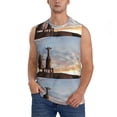 thumbnail image 1 of Bingfone Elephant Giraffe Pattern Men's Tank Tops Workout Sleeveless Tee Shirts Running Beach Tanks for Men-XX-Large, 1 of 7