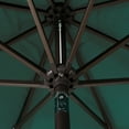 thumbnail image 5 of WestinTrends Paolo 9 Ft Patio Umbrella with Base Included, Market Table Umbrella with 20 Inch Fillable Black Round Base, Dark Green, 5 of 7