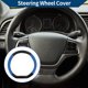 thumbnail image 2 of Cubierta de volante de cuero artificial PU Unique Bargains, protector de volante de coche de 14.96" en patrón de fibra de carbono negro y azul, 1 pieza, 2 of 6