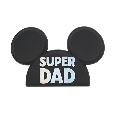 Mickey Head Super Dad Soft Touch PVC Magnet