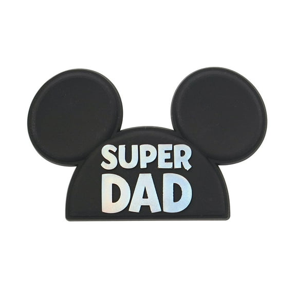 Mickey Head Super Dad Soft Touch PVC Magnet