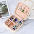 thumbnail image 5 of PU Leather Small Jewelry Box, Travel Portable Jewelry Case for Ring, Pendant, Earring, Necklace, Bracelet Organizer Storage Holder Boxes (WHITE-2PCS), 5 of 6