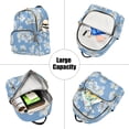 thumbnail image 5 of White Flowers Daisy in Blue Travel Laptop Backpack Casual Daypack Lightweight Bookbag Compartment for Business, 5 of 7