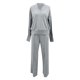 thumbnail image 4 of Conjunto informal de camiseta de manga larga con cuello en V y pantalones anchos para mujer - Conjunto de dos piezas S-XXXL, 4 of 4