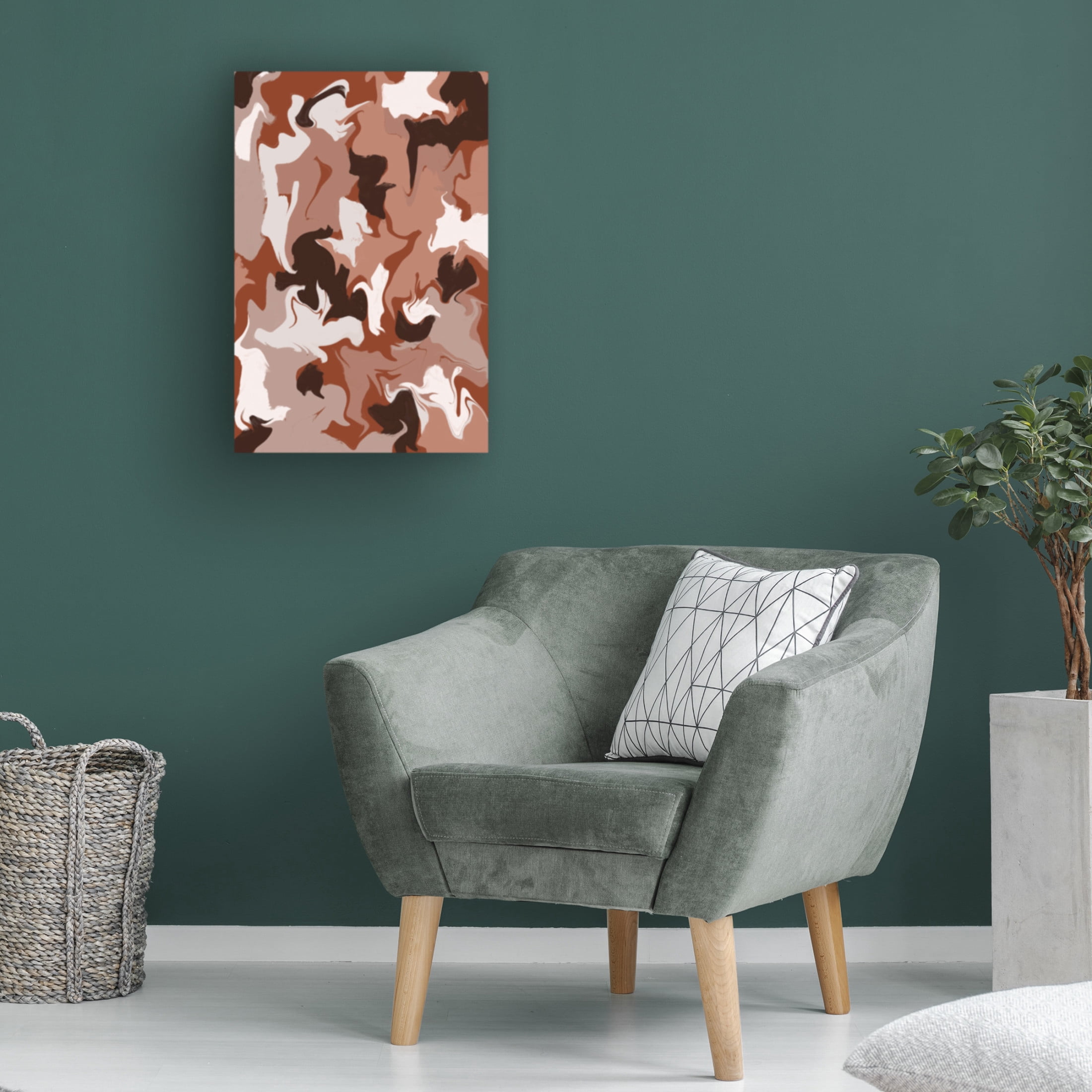 Canvas Wall Art - Treechild 'Liquid Earthy Strokes Pattern' Wall Art for Living Room, Bedroom, or Office D?cor by Trademark Fine Art - 16 x 24 Inches