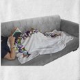 thumbnail image 6 of Letter T Soft Flannel Fleece Throw Blanket, Language of the Springtime Themed Alphabet Design with Butterflies and Letter T, Cozy Plush for Indoor and Outdoor Use, 60" x 80", Multicolor, by Ambesonne, 6 of 6