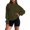 Army Green, variant on Bibifish Womens Hoodies Solid Color Lined Long Sleeve Hooded Sweatshirts Spring Fall Warm Cozy Drop Shoulder Loose Pullover Tops