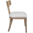 thumbnail image 4 of Uttermost Idris Coastal Solid Wood and Fabric Armless Chair in Natural Oak, 4 of 5