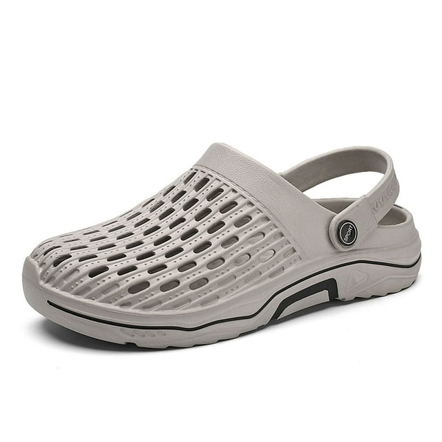 MIASHUI Sabots Unisexes Sandales pour Hommes Jardin Plage Chaussures d'Eau Pantoufles Décontractées, Gris, 8.5