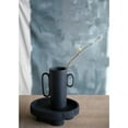 thumbnail image 3 of Bloomingville Decorative Stoneware Flower Vase with Asymmetrical Handles, Black, 3 of 4