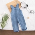 thumbnail image 4 of MEZZALL Bodysuits Stylish Denim Sleeveless Overalls For Kids Versatile Casual Jumpsuit With Adjustable Straps Comfortable Romper For Girls And Boys Square Collar Trendy Back To School Onesie, 4 of 5