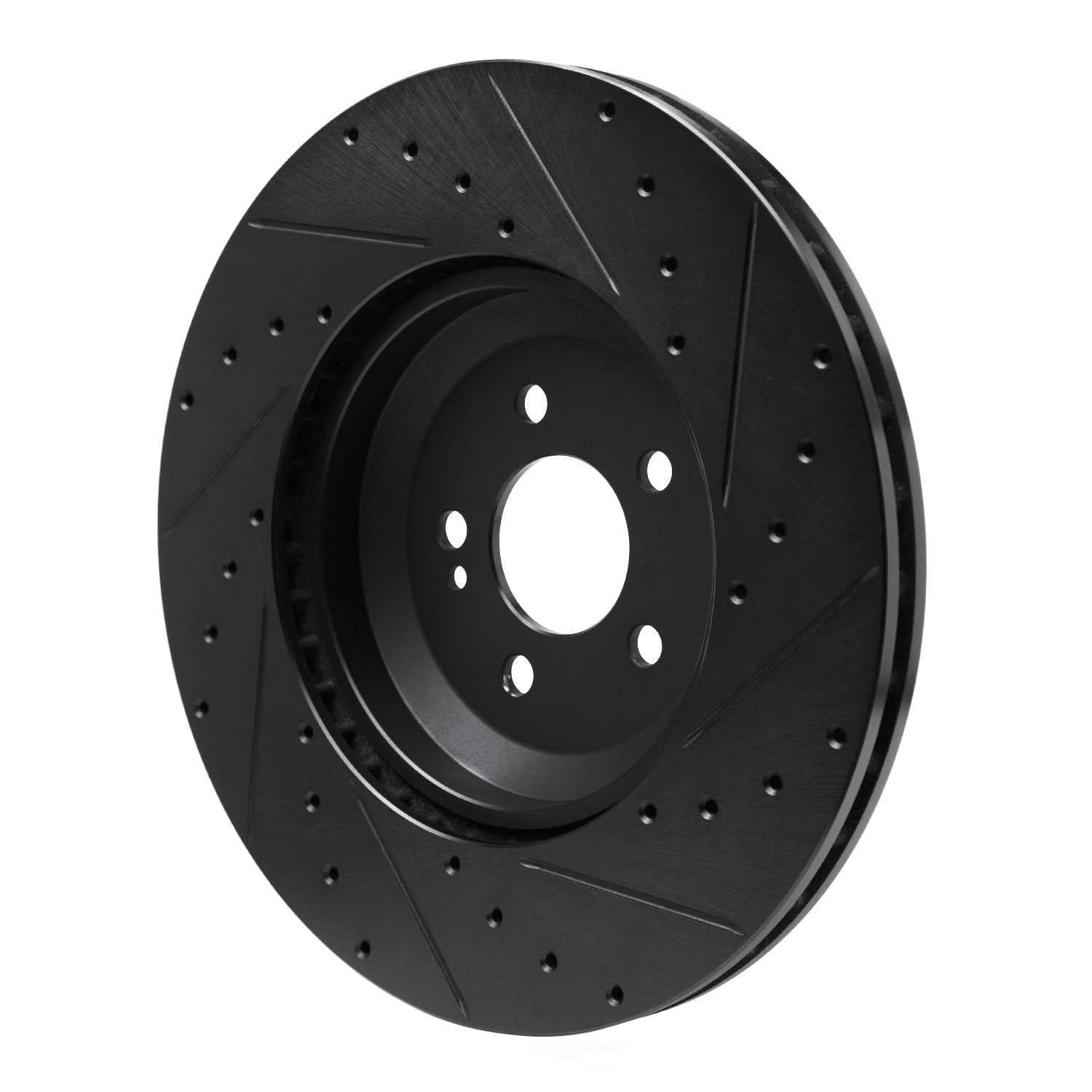 Dynamic Friction Company 633-63166L DFC Brake Rotor - Drilled And Slotted - Black