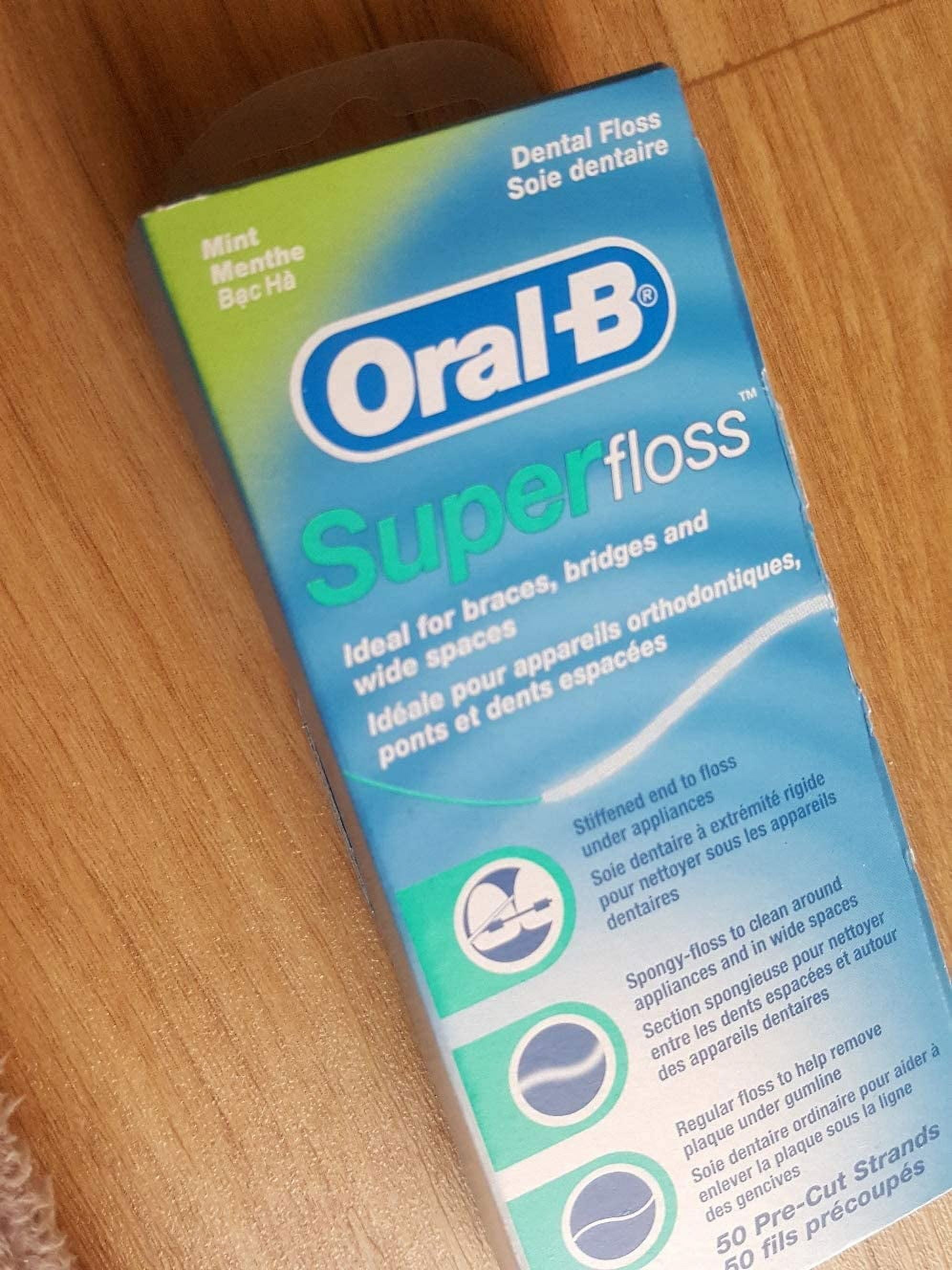 Oral-B Super Floss Mint 50 Pieces Pre-Cut (Pack of 6)