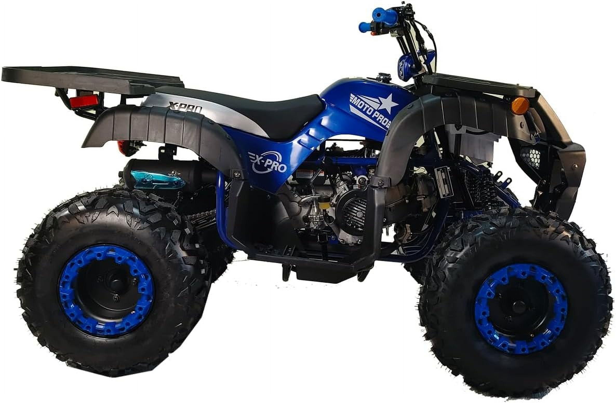 X-Pro 200 ATV Quad Full Size 4 Wheeler Utility Adult ATV, Automatic Transmission Reverse Big Wheel