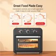 thumbnail image 2 of PARIS RHÔNE Air Fryer, 14.8QT 9 in 1 Toaster Oven, 450℉ Food Dehydrator, Knob-Controlled Freidora de Aire for Easy, Oil Less and Healthy Meals with Nonstick Dishwasher Safe Basket and Trays (Black), 2 of 7
