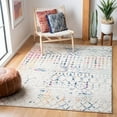 thumbnail image 2 of SAFAVIEH Tulum Glen Moroccan Geometric Area Rug, 5' x 5' Square, Ivory/Blue, 2 of 8
